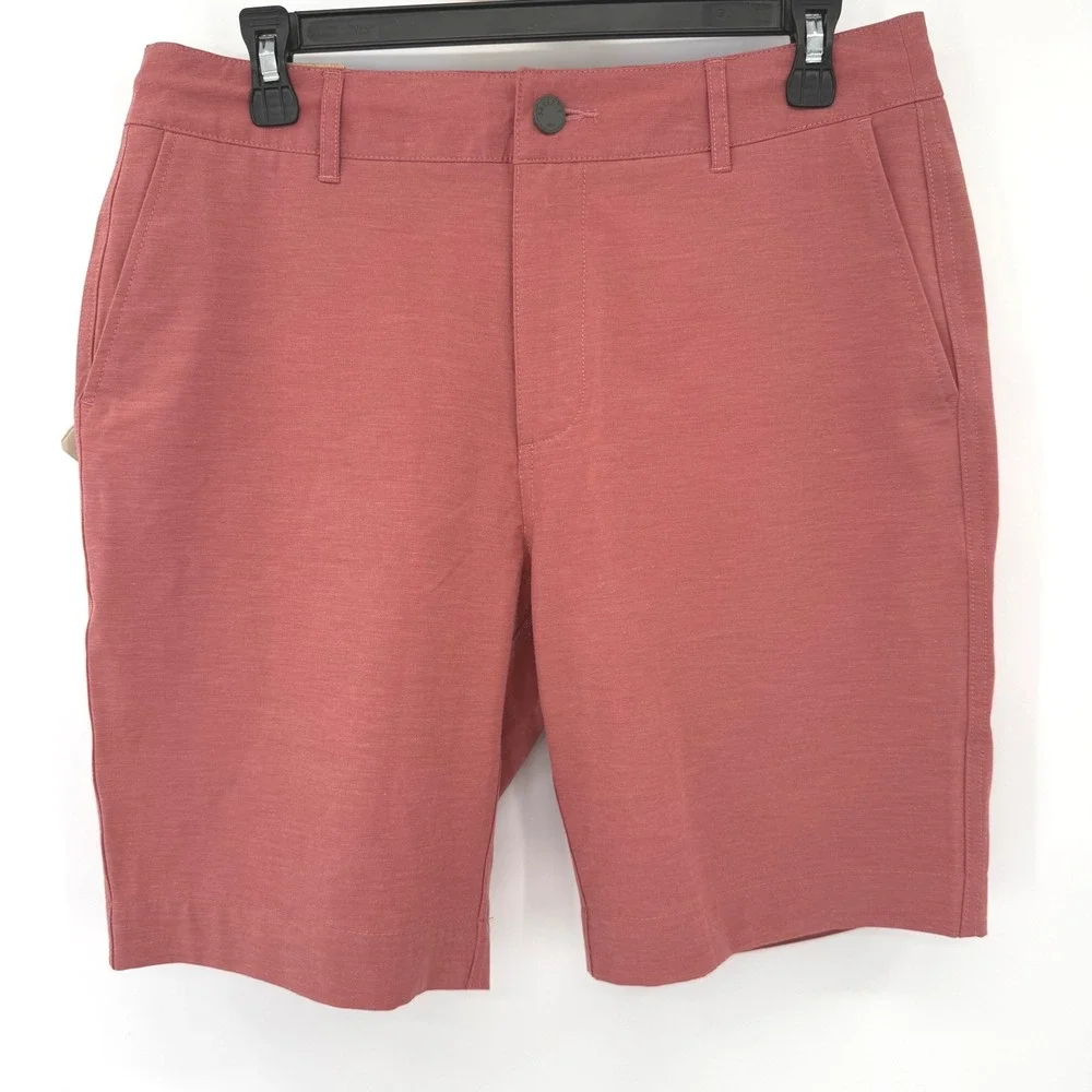 Faherty Shorts Mens 31 Canyon Rose All Day Hybrid 9 Inch Inseam Quick Dry